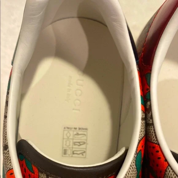 Gucci Strawberry Print Sneakers w/Original Box & Duster Bag - Picture 6 of 11